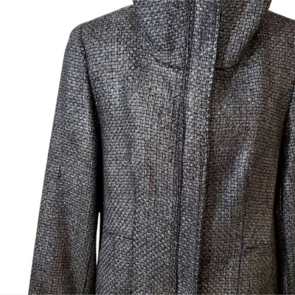 Calvin klein black and metallic tweed wool blend walking coat plus size 14 New - Picture 6 of 7